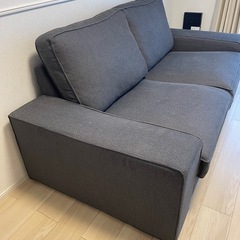 【IKEA】 KIVIK シーヴィク 2人掛けソファ,ティッブレビ ベージュ/グレーの画像