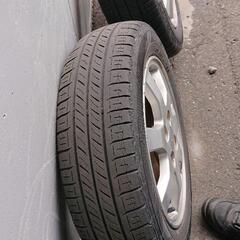 155/65R14 ダイハツ純正アルミホイール 夏タイヤの画像