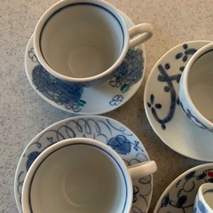 美濃焼カップ&ソーサー5柄組の画像