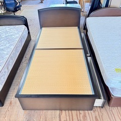 A1404 🌟激安‼️setシングルベッド100x200CM イタリアマットレース2点セット引き出し収納🌟の画像