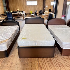 A1404 🌟激安‼️setシングルベッド100x200CM イタリアマットレース2点セット引き出し収納🌟の画像