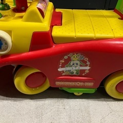 押し手付乗用 ワンワンとうーたんらくらくキャスター　手押し車の画像