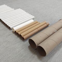 夏休みの工作に！ラップなどの芯 27本の画像