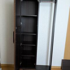 鏡付き衣装ラックの画像