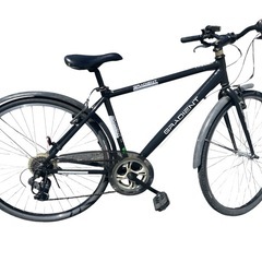 ◯GRADIENT TREKKING 自転車 クロスバイク ブラック スポーティー 700×35C 37インチ の画像