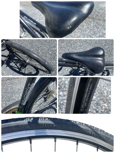 ◯GRADIENT TREKKING 自転車 クロスバイク ブラック スポーティー 700