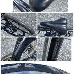 ◯GRADIENT TREKKING 自転車 クロスバイク ブラック スポーティー 700×35C 37インチ の画像