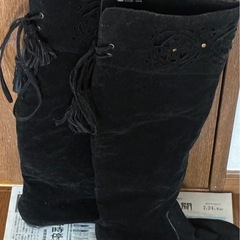 美品　レディースブーツ　Ｌ　黒の画像