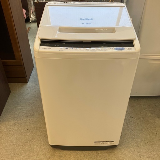 H2507-336 HITACHI 洗濯機 BW-V70CE6 7.0kg 2018年製 動作確認済み キズ汚れ有り