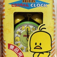 昭和レトロ　チキンラーメン　ソフビ貯金箱　ヒヨコちゃんクロック　2個セット　未使用品の画像