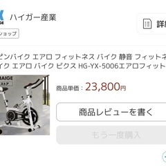 ハイガー産業 エアロバイク HG-YX-5006の画像