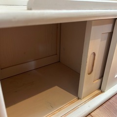 【引取限定】木製パンケース　ブレットケース　アンティーク風　白　ホワイトの画像