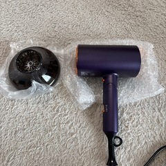 ドライヤー 大風量 速乾 ヘアドライヤー 高濃度マイナスイオン 紫 003の画像