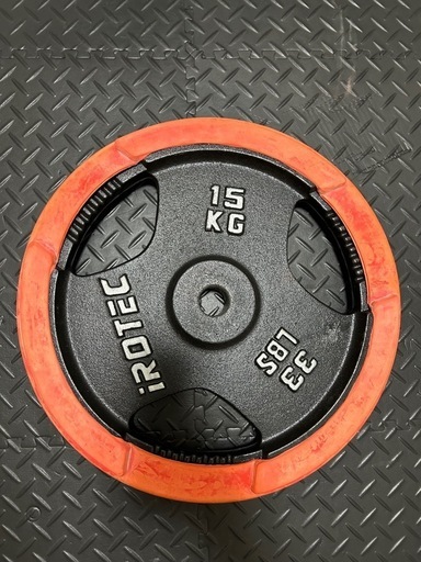 バーベル プレート 15kg 2枚セット iROTEC