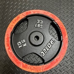 バーベル　プレート　15kg 2枚セット　iROTECの画像
