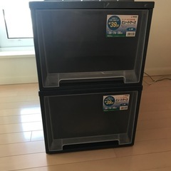 クリアケース　ブルーグレー2個セットの画像