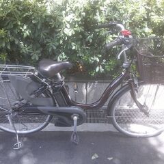 電動26インチ 税別￥45.273- 新基準ヤマハパスナチュラ　良品8.7Ah 電動自転車　３ヶ月保証　ブラウン727の画像