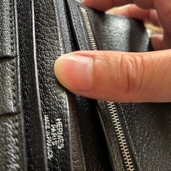 エルメス　ベアン　 三つ折り長財布　 シェーブル　の画像