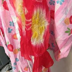 0727-034 子供用　浴衣＆帯セット　130cmの画像