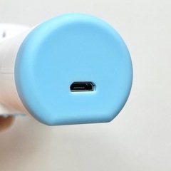 新品 ミニハンディファン 携帯扇風機 卓上 ミスト機能付き USB充電式 青  ③の画像