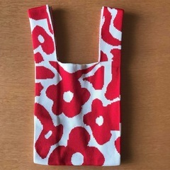 新品☆バッグ☆ハンドバッグ☆軽量☆可愛い赤お花☆ウニッコ好きの方に☆の画像
