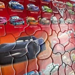 【子供パズル 3点 まとめ売り】恐竜 車 カーズ ディズニー 知育 ひらがな 収納ケース付きの画像