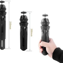 ミニ三脚 プロジェクター/カメラ適用 1/4インチ 卓上三脚 M6規格 ブラックの画像