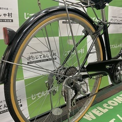 【No.165】特価‼︎整備済‼︎6段ギア&オートライト/26インチ自転車/ブラックの画像