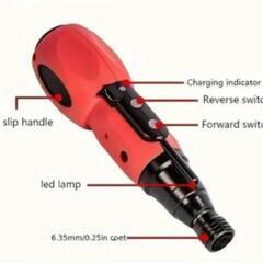 充電式 電動ドライバー LEDライト付き GREEN 小型軽量 新品、未使用！ の画像