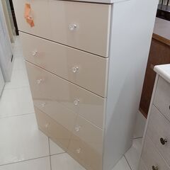 ★リユースのサカイ日立店★HJ7218  チェスト オフホワイト H122×D45×W80 クリーニング済み の画像