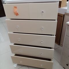 ★リユースのサカイ日立店★HJ7218  チェスト オフホワイト H122×D45×W80 クリーニング済み の画像