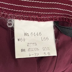 スカート　えんじ色ストライプ　の画像