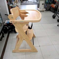 KATOJI ベビーチェア テーブル付き 22703 木製 ナチュラルウッド 子供用 ハイチェア 椅子 イス いす カトージ 苫小牧西店 の画像