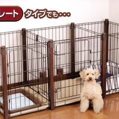 Petio 木製ドッグルームサークル２Way　トイレ専用スペース付きの画像
