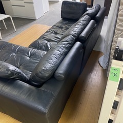 レザー調　カウチソファーの画像
