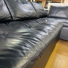レザー調　カウチソファーの画像
