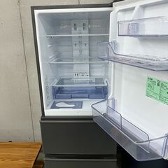 MITSUBISHI　3ドア冷蔵庫❕　真ん中野菜室❕　横幅54㎝のスリム設計❕　動作確認・クリーニング済み❕　軽トラ無料貸し出し❕購入後取り置きにも対応 ❕R5918の画像