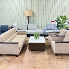 A1410🌟激安‼️ 応接セット 応接ソファ 3人用 ×1 + ...