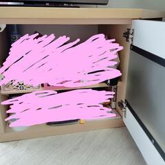 角に置けるテレビ台の画像