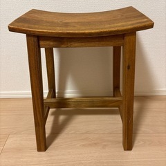 弘益 椅子 マホガニー スツール 木製 高さ45cm MHO-450STの画像