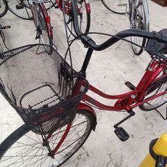 リユースのサカイ栃木店★ジモティ割あり★  自転車 26インチ レッド クリーニング済み TC9938の画像