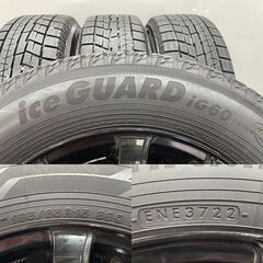 【YK ice GUARD iG60 185/65R15】スタッドレス【Weds Fang 15インチ 6J5HPCD114.3+53】22年製 バリ溝 ブラック フリード等　(STJ001)の画像