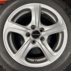 未走行に近い【BS ICEPARTNER2 185/60R15】スタッドレス【BS BALMINUM Z5 15インチ 6J5HPCD100+43】22年製 170系シエンタ等　(STG022)の画像