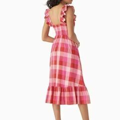 原価6万 katespadenewyorkピクニックドレスワンピギンガムチェックの画像