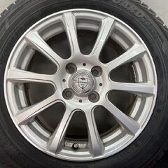 YOKOHAMA ice GUARD iG52C 175/65R15 スタッドレス【Weds JOKER 15インチ 5.5J4HPCD100+42】22年製 バリ溝 キューヴ フィット等　(STI001)の画像