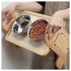 ドギーマン Doggy Man ウッディーダイニング M 食事時のペットの足腰保護にの画像