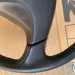 パジェロミニH58A　純正皮巻きステアリングの画像