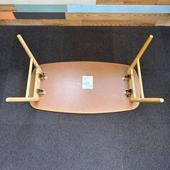 店頭引き渡し 中古 不二貿易 脚折りセンターテーブル ローテーブル 折りたたみ 木製 机 家具 の画像