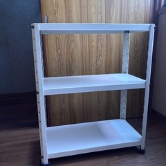 スチール棚　白　61*31*73 の画像