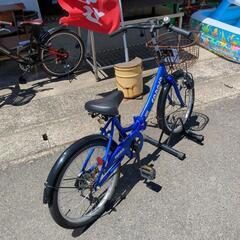Canoro 折りたたみ自転車 20インチ ブルー 【こちらは店舗です。浜村鹿野温泉ICから3分 買取本舗 宮本リサイクル 営業時間9～19時 定休日水曜のみ←連絡できませんm(_ _)m】の画像